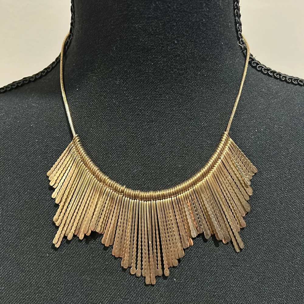 Proceeds go to Charity! Gold tone costume necklace